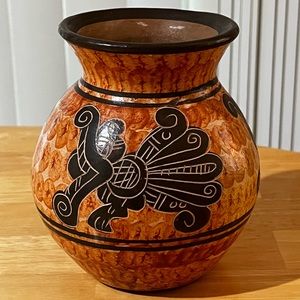 Southwestern Mexican Style Handmade Art Piece Vintage Hand painted Estate